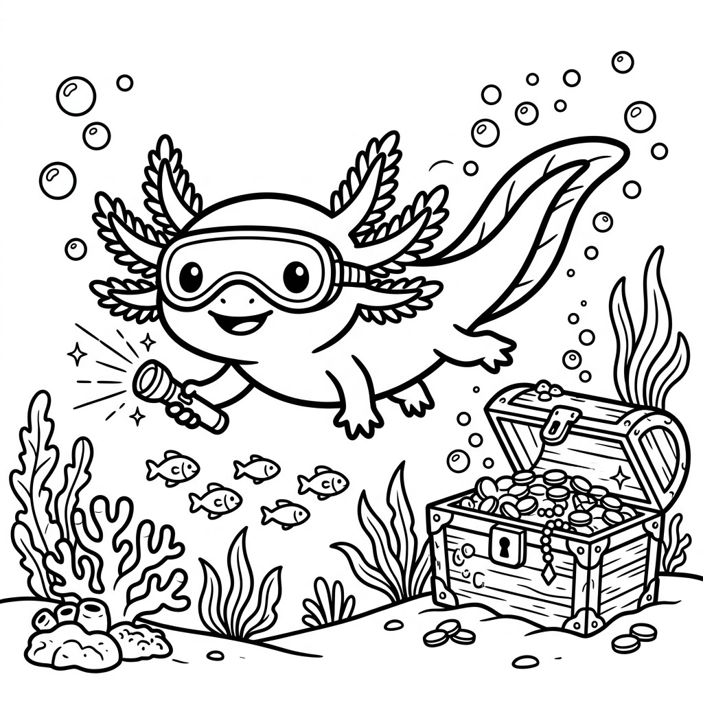 Aquatic Friends Vol.1 – Ausmalbuch für Kinder (PDF) – Bild 2